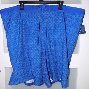George Above Knee Cobalt Splash E-Board Swim Shorts Size 3XL (48-50) Men's NEW